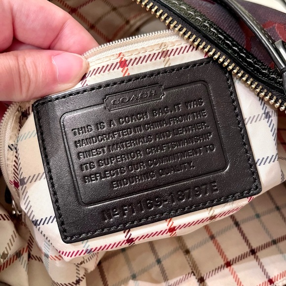 Coach Patent Leather Striped Shoulder Bag - Picture 5 of 7